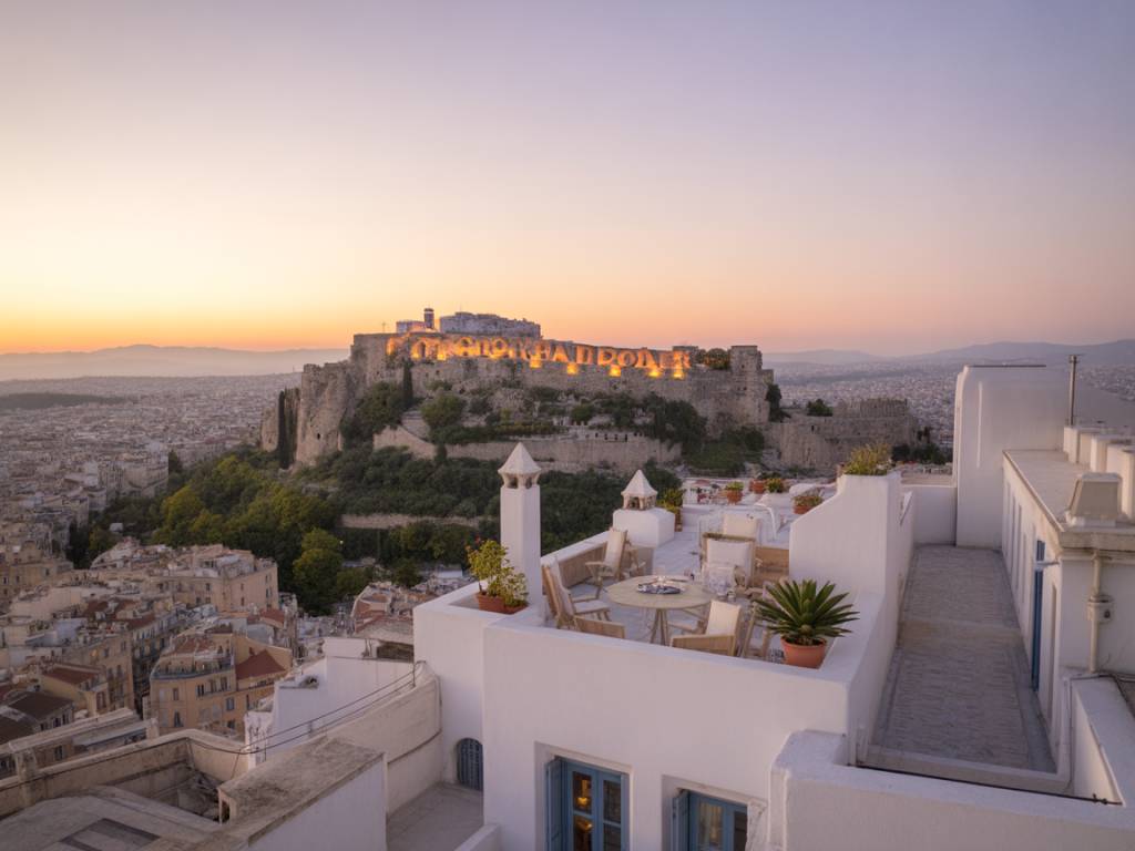 Les rooftops d&rsquo;Athènes : les meilleures terrasses pour admirer l&rsquo;Acropole au coucher du soleil